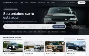 Site de uma revenda criado na Axivor Auto